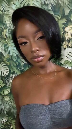 Amber Reign Smith Instagram - They say when a woman cuts her hair, she changes her life 🪄 

Hair/MU x @ezratheprofessional 🤍

#atl #atlantahairstylist #atlantastylist #bob #bobhaircut #boblife #cutlife #cut #blackhair #blackhairstyles #naturalhair #natural #naturalhairstyles #beyonce #energy