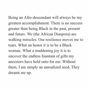 Amelia Hammer Harris Instagram - What an honor it is to be a black woman...my ancestors dreamt me up. ✊🏽✊🏾✊🏿
#Juneteenth #Resilience #BLM #AllBlackLivesMatter