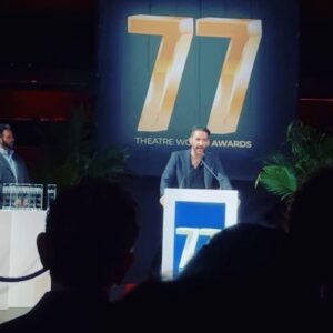 Amir Arison Instagram - What a night. Thank you @theatreworldawards for an unforgettable evening. 
One year since Rehearsal began, not a day goes by I don't miss our show.  Love to @arianmoayed @lillianlasallemgr and the entire @kiterunnerbway family @vlproducer @mattspangler @giles.crofty @munchkindamo @traceymcf @rbogner @daryl_roth @humairaghilzai @khosseini @jameslnyc @salar_system @esirakian @faran.tahir @zesevan @azitagram @deakjulien @danishfarooqui @beejanland @christine.mirz @gojoejoseph @demochrysan @barzinakhavan @amazinghp @mazinakar @houshangtouzie @dariushkashani @agp3733 #AmirMalaklou #BroadwayDebut