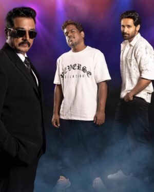 Amitash Pradhan Instagram - Is something from 3 of us, COMING REALLY REALLY SOON?? Get ready for a BLAST 🎉🔥 #Paramporul 

@itsyuvan Sir, @r_sarath_kumar Sir 
@aravind275 @kavicreationsoffl @u1recordsoffl @dancersatz @onlynikil @gobeatroute @anivee13 
📷: @thestoryteller_india