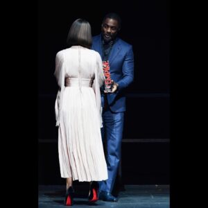 Amma Asante Instagram - #Throwback to receiving the Empire Magazine Inspiration award presented to me by Idris Elba.

Such a beautiful evening⭐️