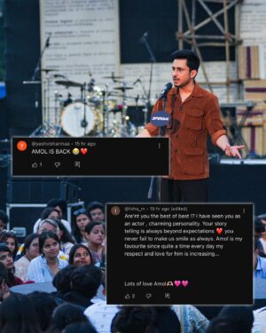 Amol Parashar Instagram - Bade dinon baad kuch release hua hai toh enjoying :)
Link In Bio hai - 15 min milein toh try kijiye. 
Accha lage toh mujhe bata dijiye ;)

#MyGirlfriendsBoyfriend @spokenfest @kommuneity @tessjoseph19 @shantanuanandpoetry @roshan1970 @gauravkaps @ankurtewari