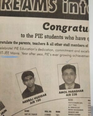 Amol Parashar Instagram - Seeing all the IIT-JEE results ads in the newspapers last couple of weeks reminded me of the first time my face was in the newspapers!! 🤓🤓

Everybody around was even more ecstatic than me, proof being this newspaper clipping that has been treasured and kept by my Mausi till this date. (Please note the tick mark on my face in case they forget which one was me 😂)