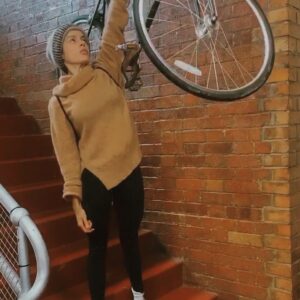 Amrita Acharia Instagram - Christening my #tokyo the best way I know 🖤🏋🏽‍♀️New wheels who dis
•
•
•
#lockdown #wheels #toykobike #training