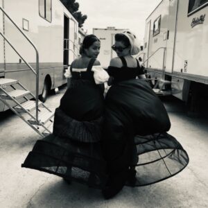 Amrita Acharia Instagram - We’re wrapped! 💕 6 months with this one   other inredible peeps making some epic work happen 😍
 🐍👑 #theserpentqueen #starz
