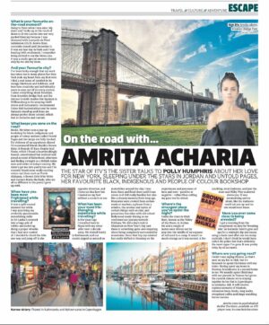 Amrita Acharia Instagram - •Wanderlust•
🌎
Thanks @metro.co.uk for the feature this morning ! Hoping for travel on the horizon 👀
•
#newyork #kathmandu #books #motorbikes #london #paris