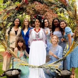 Amrita Acharia Instagram - Me, my Posse (minus one @moyoakande) being , in the words of @naomifayebattrick , STUNNING.
Thanks @jemimashoots for capturing these moments 🫶🏽 #bridesmaids 
Yes my dress had pockets because, practicality and tissues. 
@maya.sabina.acharya @idamayyy @yvie_bx @rubybentall @yo_its_mils @maria.k.stam