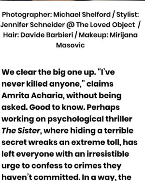 Amrita Acharia Instagram - Thanks @tobyontv for a lovely chat last week on representation ,going for it and things that go bump in the dark! #thesister is binge-ready on itv hub 👻 
•
https://www.tobyontv.com/post/amrita-acharia-itv-the-sister-every-choice-is-safe-if-you-trust-it
•
👽 Made glamorous by
@mirijanavasovic @thelovedobject @davidebarbieri_ 
@personalpruk 
📸 @michaelshelford 
•
#itv #hulu #neilcross #drama #tv #ghosts #london #sequins