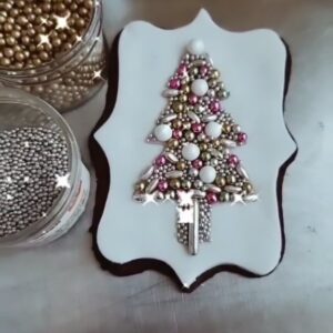 Amy Bouzaglo Instagram - Hand beaded #Christmas #Cookies #santa