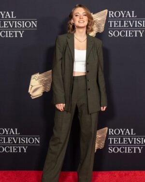 Amy James-Kelly Instagram - ✨felt so nice I wore it twice✨
A moment for The Suit. By @shopdusty 
@royaltelevisionsocietynw 
@beautifulproductions 
@jax_media 
@universalintlstudios 
#RTSNorthWest #RTS #EveryoneElseBurns