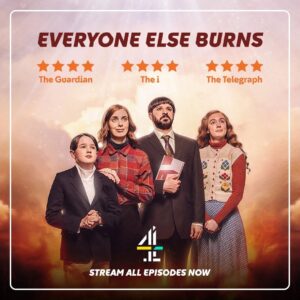 Amy James-Kelly Instagram - Well, it's been out for a week, so if you've not already: it's cold. Stay inside. Watch all 6 episodes of #EveryoneElseBurns on All4 today.
@jax_media @universalintlstudios @channel4