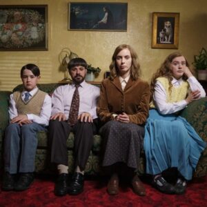 Amy James-Kelly Instagram - And so this is it. The end is nigh.
Everyone Else Burns will conclude tonight at 10pm on Channel 4. 
The love you've shown for this show has made a wonderful experience even more wonderful. Blessings to you all.
I ADORE Rachel - spending all day every day being an awkward teenage mess with a perpetually furrowed brow was a JOY, as you can tell from the last two pictures of me being me... Fingers crossed I see her again soon...
Venturing into the world of comedy has been glorious - I've been paid to cry since my career began so this was a great new challenge. Long may it continue! (Although, future employers, I will still cry for money, I'm really good at depressing audiences please don't think I won't because I so will please hire me please goddamnit).
•
#EveryoneElseBurns #All4 @jax_media @channel4 @universalintlstudios