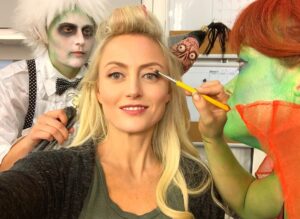 Amy Rutberg Instagram - Happy Halloween from my strange life. 👻🎃👼
*
*
* #setlife #happyhalloween #ncisneworleans #nola #ncis #beetlejuice
