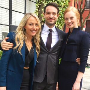 Amy Rutberg Instagram - I promise to start posting non @daredevil pics...but not today!! #daredevil #daredevilseason3 #charliecox #karenpage #marvel #setlife #tuesdaymotivation