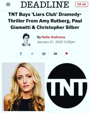 Amy Rutberg Instagram - BEYOND thrilled to share this! When @daredevil was surprisingly cancelled I finally got out of my own way and decided it was time to work on my own projects. I gave the script to a few writer/ showrunner friends to read. Six moths later I had @csilber928 the showrunner of @ncisnola ,  @cbstvstudios ,  Dan Carey and #paulgiamatti with me while I shlepped around LA 7 MONTHS PREGNANT pitching this series. In between meetings we ate doughnuts. Lots of doughnuts. I am lucky to have made so many talented friends over the years to encourage and mentor me and I am SO GRATEFUL I finally took charge of my own career path. Still a long way to go. But man, after years of acting highs and a LOT of lows it's nice to see this article in front of me. Link in bio. #daredevil #tnt @tntdrama @deadline