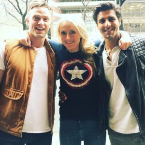 Amy Rutberg Instagram - Thinking of all you #daredevil and @marvel fans at #sdcc this weekend! Totally forgot about the time I saw @avengers with Agent Nadeem and bullseye (wish it was a better pic) What an incredible year for @marvel this has been. Keep your #comiccon pics coming love seeing them. #savedaredevil #avengers #teamcaptainamerica #sdcc2019