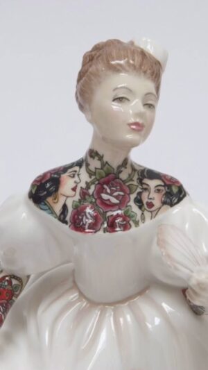 Amy Vorpahl Instagram - An itch to scratch. These tattooed porcelain dolls have been on my inspiration board on Pinterest for nearly 4 years. Finally decided to try it on my great muse @vorpahlsword with the help of Jared . Armed with @patmcgrathreal secret sauce #freemanspeeloffmask — the time was finally right. I love the way this project came out. — tattoos manufactured by @tattooednow #notsponsored