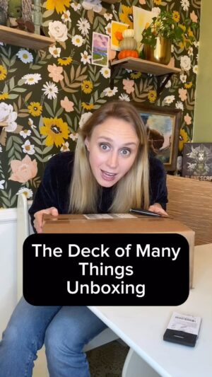 Amy Vorpahl Instagram - Thank you @wizardsofthecoast @dndwizards for this #deckofmanythings! I’m going to live my life by my interpretation of the card draws from here on out, and never consider the consequences again! 😈