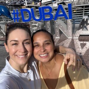 Amy Williams Instagram - My time in Dubai has come to an end. It’s home time tomorrow back to the kiddos and picking up our new puppy 🥰🐕🐾!!

It’s been the most amazing time catching up with wonderful friends @barkerlayton and @ross.layton2020 and their family.

Wonderful switching off time for a few days away, relaxing, eating, walking, and a HUGE amount of chatting!! 

Great to have spoken at the @bloomworldacademy school and inspire the children. 

@rachel.blackburn2016 can’t believe we also managed to spend an evening together too. My dear dear friend (for life 🥰🥂). And to have caught up with one of my online clients, who lives here and has done AWESOME in his training these past months following his online training program, workouts and nutrition plans📉. So proud of you 👏🏻.
Check out his stats (last pic).

#dubai #visitingfriends #hometime #relaxing #onlinecoaching #onlinetraining #fitfam