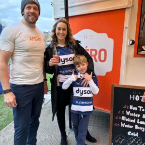 Amy Williams Instagram - Great fun taking the boys along to their first @bathrugby game this weekend, and to get the win against @officialgloucesterrugby @premrugby was a bonus 💪🏻. 

Great to see so many families watching the game and supporting their local team too 🙌🏻.

Amazing work by the ground staff getting the pitch ready, considering it was a lake only a few days before !

Proud Bath Support 🏉 💙🖤🤍.

#bathrugby #gallagherprem #BATvGLO