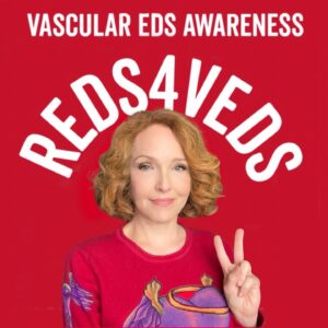 Amy Yasbeck Instagram - #redsforveds #veds #vedsawarenessday #vascularehlersdanlos