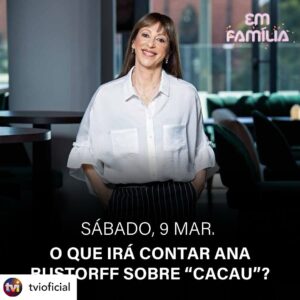 Ana Bustorff Instagram - Posted @withregram • @tvioficial O “Em Família” deste sábado promete! Sandra Felgueiras vai estar presente na “Entrevista que ninguém quer dar” e Ana Bustorff vai revelar algumas coisas sobre este novo projeto, a novela “Cacau” 🤎

Vai ser imperdível! Isso podemos garantir 🤩

#temostudoaver