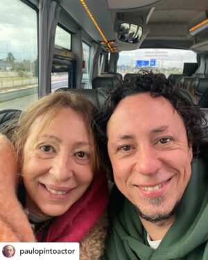 Ana Bustorff Instagram - Posted @withregram • @paulopintoactor A Nossa Vida!
De @mickaeldo84 
E cá vamos nos em residência artística. 
Já são uns aninhos nesta vida, querida @bustorffana. 
Que bom!