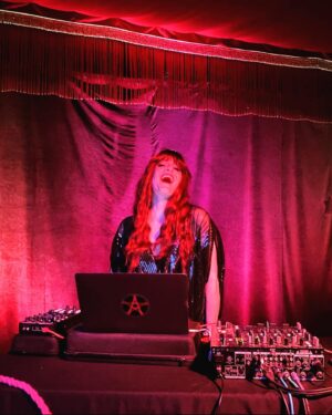 Ana Matronic Instagram - Three parties in three days. Whew! Thank you @brightlightx2 for Friday, I’d go anywhere to kiki with you! Thanks to @pinesparty and @bangthefx for a toonful/tuneful Sunday sunrise! And finally to @cherrygrovearchives and @gregscarnici for a HISTORICALLY fun Sunday Tea @icepalacefi 💙🤍💙🤍