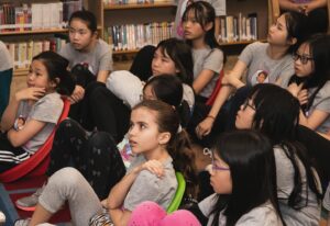 Ana Yi Puig Instagram - had the loveliest time visiting @ps42m this week to hang out with some of their amazing students! giant thank you to @savingourdaughtersinc for this special opportunity, what a joy it was to meet each of these incredible girls. my heart is full. 🪴✨