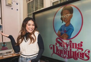 Ana Yi Puig Instagram - had the loveliest time visiting @ps42m this week to hang out with some of their amazing students! giant thank you to @savingourdaughtersinc for this special opportunity, what a joy it was to meet each of these incredible girls. my heart is full. 🪴✨