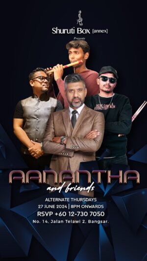Anand Rajaram Instagram - Come and catch me this Thursday at @shurutibox with my friends @rdx_kiru @joashjeevan @keiscwar  Enjoy some lovely flute intsrumentals by Keiscwar too !!!!