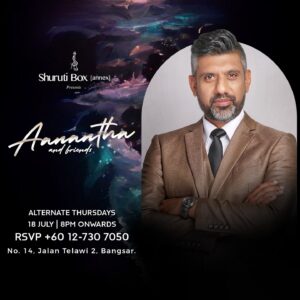 Anand Rajaram Instagram - Treat your taste buds and ears to a delightful evening! 🎶

Aanantha & Friends are performing at Shuruti Box Annex on 18th July & every alternate Thursdays thereafter.

Savor Indian contemporary cuisine and great music! 🥘

Reservations required! 📞

#shurutiboxannex #aanantha