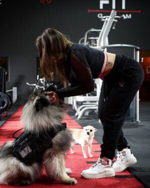 Anastasia Antrope Instagram - Juste mes chiens et @gauthier_elhimer ♥️
Et toi c’est quoi qui te rend heureux ? 
.
.
.
#fitnessmotivation #fitnesslife #bodybuilding #body #bodypositivity #dog #spitz #afitgym
