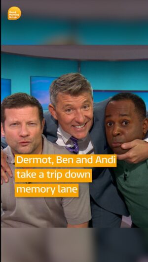 Andi Peters Instagram - Dermot, Ben and Andi take a trip down memory lane!

#gmb