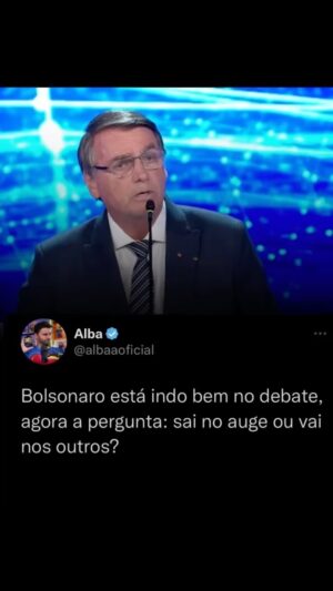 André Alba Instagram - Bolsonaro deve ir a outros debates?