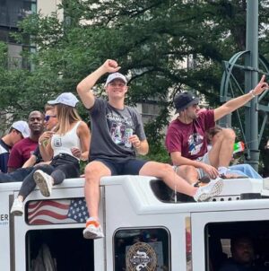 Andre Burakovsky Instagram - Thank you Denver for an unbelievable parade. A memory I won’t forget. @truly #trulypartner @nhlpa