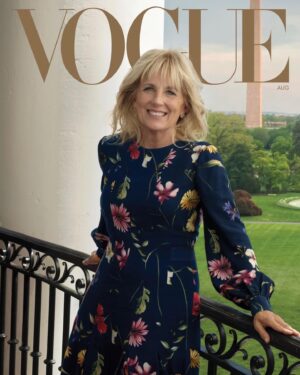 André Leon Talley Instagram - Anna Wintour has a sure hit with her First Lady cover featuring Dr. Jill Biden, wearing a very beautiful Oscar de la Renta dress and a smile that embraces everyone.  Jill Biden is not trying to be an electric storm fashion wise . This is a moment of elegance and grace from her spirit: not look book, doll house choices, not perfect hair comb out. She is that quiet thunder.  Like First Lady Michelle Obama, she expresses fashion in a personal way! I hosted a fundraiser for President Obama in Washington, D.C. My favorite moments at the Inaugural: when she stepped out of her blue court stilettos into her comfortable nude tone stilettos on lower heels for the Insugiral parade. Keep inspiring us with  our wisdom, your passion, your megawatt smile. #vogue #oscardelarenta #thechiffontrenches