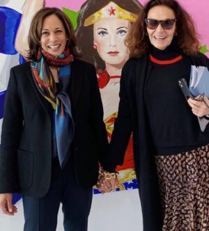 André Leon Talley Instagram - Every valley shall be exalted and every mountain and hill brought low; Isaiah 40:4
My friend since 1975: DIANE von Furstenberg with our new ground breaking Vice-President Kamala HARRIS. And a super image of Wonder Woman by Ashley Lomgshore. Power to all women today and for the joy, the beauty , the power of women.  DVF and Vice-President HARRIS , you heal the land. Heal the land! #dvf @kamalaharris @therealdvf #bidenharris2020 #vote 
#edwardenninful #madamevicepresident