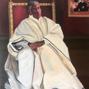 André Leon Talley Instagram - Decemeber 25, 2020  at 7:01 a.m.  I unveiled this amazing oil portrait, by my dear friend, Kimberly Cole Moore, before dawn. She took me in four different elements and forged a masterly memory from her mind's eye.
With great brilliance, she evokes,  André Leon Talley, who gave to all of you  Chiffon Trenches, this year, a New York Times bestseller.  She captured me in a sumptuousness, sheer sumptuosity ! 
She should paint and just paint. She merged many great moments in art history,  into one great portrait, inspired by her own love of Velasquez , John Singer Sargent, Francis Bacon, Manet.  What a gift to give the power of friendship through one's own mind and 
technical brilliance. She says I am her muse. Last year, she painted my beloved grandmother, Bennie Frances Davis, a simple domestic maid, all her life, who lived in the same humble house at 1007 Cornell Street, for over
50 years.  She attended a Ralph Rucci show with me, who made this sumptuous white silk and black court coat, she followed me to the Oxford Union where I gave a talk (yes, the Oxford Union!) and came to Paris, to see my great exhibition 
The Little Black Dress, at the Mona Bismark Foundation, which SCAD had mounted.  I am seated there, in a throne like chair, inspired by  Francis Bacon's rare Black pope which I have seen on the walls of the Francois Catroux 
decorated salons of  Beatrice Santo Domingo Braga,in New York City.  I feel that the spirit of Christmas is here, as this portrait and my
grandmother's portrait, painted last year, by such a talented hand; an artist, who expresses true friendship by giving of her soul and time to create permanence , passionately, brilliantly, with masterful hands and skill. Her brush has captured the inner me, the quietude of my mind, and the somber gaze, the elegance of my hands.
Thank you Kim. And Merry Christmas and looking forward to all the bright sunny days of 2021. photograph by Kim Cole Moore #Vogue #TheChiffonTrenches #ScadFash #monabismarkfoundation #monoloblahnik 
#kimcolemoore#RalphRucci