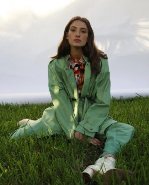 Andrea Bartlow Instagram - One of my favorite shoots from early last year in Miami, a series..
I remember this day so well; we got the entire set finished, our first look ready and we had everything in place. The next moment, it started pouring- so we all scrambled to pick up wardrobe and the backdrop and everything we could as quickly as possible and got inside. It was a clusterf****. 🙃
20 minutes later the sun was out again and we set it all back up...
All this to say: Sometimes it takes a cluster**** to make magic. I like to think that darkness and light are very connected. You cannot have one without the other and sometimes their closeness produces the best art.
Thank goodness we didn’t go home because these are some of my favorite photos to date. 
It took extra effort and time, but I couldn’t be happier with what we created. 
A small reminder that dark times lead to the brightest ones. Hang in there. 

Thanks for being a real one @piraccci 🤘🏻