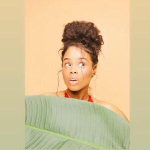Andrea-Rachel Parker Instagram - 💫thank yous are given because gratitude is part of her makeup💫🛸…aint that what yuh spose to do…🛸✨#andrearachel #ladiirae #love #light #sillyfaces #funny #fun #photography #editorial #tbt #throwback #updo #hairstyles #natural #flirty #happy