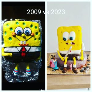 Andrea Veselá Instagram - #sweetsixteen #son #family #firstcake #spongebobcake

Včera jsem dělala dort synovi k 16 narozeninám ( jojo, Spongebob stále vede❤️). Abych byla přesná, spongebob, který rybáři a posiluje a samozřejmě nechybí ani nejlepší kamarád Gary☺️. A vzpomněla jsem si, že můj úplně první dort, který jsem kdy udělala, byl k jeho druhým narozeninam. Snad je tam vidět nějaky posun 🤣. Pak jsem si dala asi tři roky pauzu, asi když jsem viděla výsledek 12 hodinové práce 🤣. Ale syn byl nadšený, stejně jako dnes ❤️. Bertiku krásne narozeniny, a zůstaň tak skvěly a laskavý ❤️.
