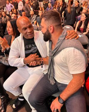 Andrei Arlovski Instagram - #IaM not gonna lie …..))
Since #I was 14 years old , when I saw 👀 first #boxing #fight with #ONEandONLY - #IRON @miketyson , I knew that one #day I’ll take a #pic with MT ))) and 3o  years later - I did ))
#ThankYou so so much to Mr Reed @reedharrisufc  and the @ufc …..
I was like a kid , didn’t want him to goooo )
Lucky kid @AndreiAArlovski got his pic with the #boxing legend at age 11 )) 

Terminal list one of my #favorite TV series 
Thank you Mr Chris @prattprattpratt  for the pic for me and my son @AAArlovski 

Thank you @miles.teller for the pic

Thank you UFC HOF @chuckliddell  for the pic and I’m so happy to see Mr Taran Butler @tarantactical get into the #UFC 
Can’t wait to come and shoot with you ….)

It was an AWESOME NIGHT , GREAT FIGHTs and UNBELIEVABLE EXPERIENCE …..

Отличные бои , рад что не подвел @betera_by  с прогнозом …..
Сынок , который #АндрейАндреевичОрловский получил не забываемые эмоции ….
Короче #ЖИЗНЬ ХОРОША 
Ща домой , к любомой жене @milana_arlovskaya , моему красавчику @dominic_a_arlovski  @dominic_arlovski  @dominic_hulk_arlovski  и моей принцессе ….)

#AndreiThePitBullArlovski #OriginalPitBull #WARlovski #FAMILY #ArlovskiFamily