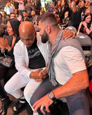 Andrei Arlovski Instagram - #IaM not gonna lie …..))
Since #I was 14 years old , when I saw 👀 first #boxing #fight with #ONEandONLY - #IRON @miketyson , I knew that one #day I’ll take a #pic with MT ))) and 3o  years later - I did ))
#ThankYou so so much to Mr Reed @reedharrisufc  and the @ufc …..
I was like a kid , didn’t want him to goooo )
Lucky kid @AndreiAArlovski got his pic with the #boxing legend at age 11 )) 

Terminal list one of my #favorite TV series 
Thank you Mr Chris @prattprattpratt  for the pic for me and my son @AAArlovski 

Thank you @miles.teller for the pic

Thank you UFC HOF @chuckliddell  for the pic and I’m so happy to see Mr Taran Butler @tarantactical get into the #UFC 
Can’t wait to come and shoot with you ….)

It was an AWESOME NIGHT , GREAT FIGHTs and UNBELIEVABLE EXPERIENCE …..

Отличные бои , рад что не подвел @betera_by  с прогнозом …..
Сынок , который #АндрейАндреевичОрловский получил не забываемые эмоции ….
Короче #ЖИЗНЬ ХОРОША 
Ща домой , к любомой жене @milana_arlovskaya , моему красавчику @dominic_a_arlovski  @dominic_arlovski  @dominic_hulk_arlovski  и моей принцессе ….)

#AndreiThePitBullArlovski #OriginalPitBull #WARlovski #FAMILY #ArlovskiFamily