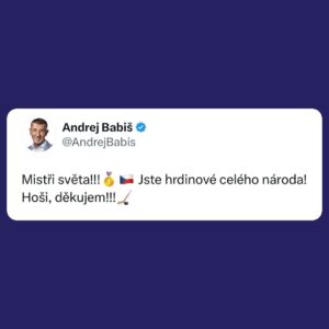 Andrej Babiš Instagram - 🥇🇨🇿😍