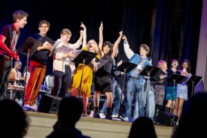 Andrew Barth Feldman Instagram - it’s been almost a month since 13: in Concert, which was one of the most joyful, meaningful, nostalgic nights of theatre i’ve gotten to be part of in a long time. there is nothing better than getting a bunch of smart, kind, generous people in a room/literal school and just saying “PLAY!” my mom would have loved it so much, and in fact i really feel like she did. thank you so much to everyone who came out and everyone who was a part of it! 

and the biggest thank you to @lwacademy for everything. please support the Barbra Barth Feldman Performing Arts Center. it is a special space, and we all, indeed, have a little more homework to do!
(BTS photos by @gcope.nyc
show photos by @rebeccajmichelson )