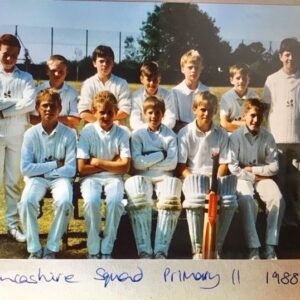 Andrew Flintoff Instagram - Mum just sent me this from my 2nd season of 3 with Lancashire u/11’s , the @lionesses manger Phil still has his pads on , he never let anyone else bat #toogood