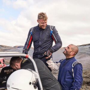 Andrew Flintoff Instagram - Had a lovely weekend with this little fella in Iceland competing in the Formula Off-road !! @harrismonkey @mcguinness.paddy @clarepizey @topgear