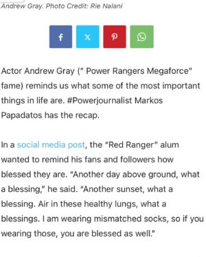 Andrew Gray Instagram - We can all learn something from this article and post! @andrewgray inspires us to seek gratitude and to look at life’s blessings! Thank you Andrew for being an inspiration to us all! #Powerjournalist Read about it here: https://www.truehollywoodtalk.com/andrew-gray-inspires-us-all-to-seek-gratitude-and-look-at-lifes-blessings/