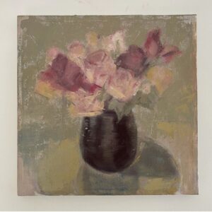 Andrew J. West Instagram - Roses in a black vase, oil on canvas.
.
.
.
#oilpainting #oiloncanvas #fromlife #stilllife #flowers #oilsketch #sketch #flowerpainting #stilllifepainting #roses #rose